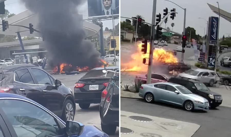 El choque hizo que varios de los carros involucrados se quemaran casi por completo. "Debido a los extensos daños causados por el fuego,
<b>en este momento se desconoce la marca y el modelo de los vehículos involucrados y en qué vehículo viajaban las partes involucradas</b>", según el comunicado del CHP.