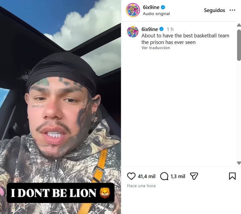 Tekashi 6ix9ine habló de ingresar a la misma prisión en la que se encuentra Nicolás Maduro.