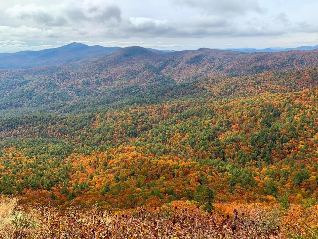 <a href="https://gastateparks.org/BlackRockMountain"><b>Black Rock Mountain State Park</b></a>. La cumbre de Black Rock Mountain se encuentra a aproximadamente a 3,640 pies, y puedes obtener increíbles vistas del follaje de otoño desde aquí.
<br>
<br>
<a href="https://goo.gl/maps/CyKq7d72KpjxPDN5A"><b>Cómo llegar</b></a>