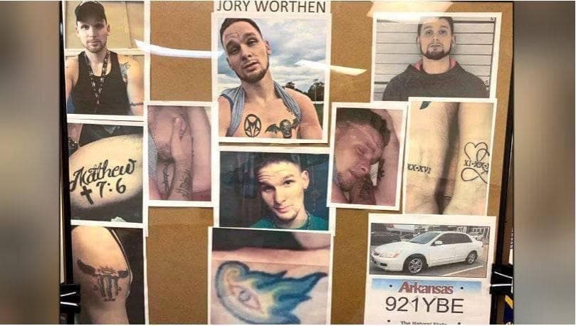 Según la empresa, el sujeto iba a bordo de un auto deportivo Camaro rojo reciente y estaba acompañado de un hombre afroamericano con trensas en el cabello.