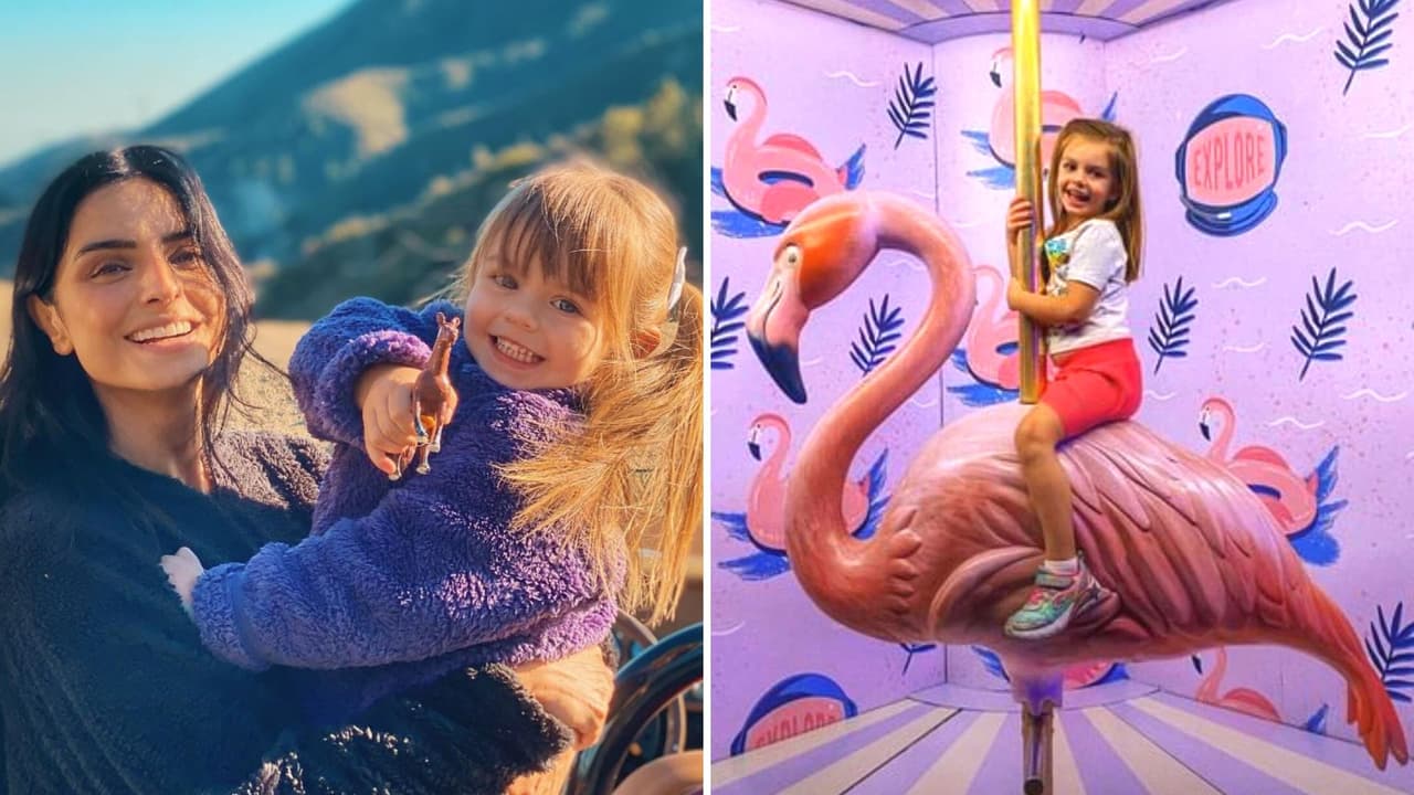 Aislinn Derbez y su hija visitaron un mundo de caramelo: su mágico día incluyó dulces gigantes
