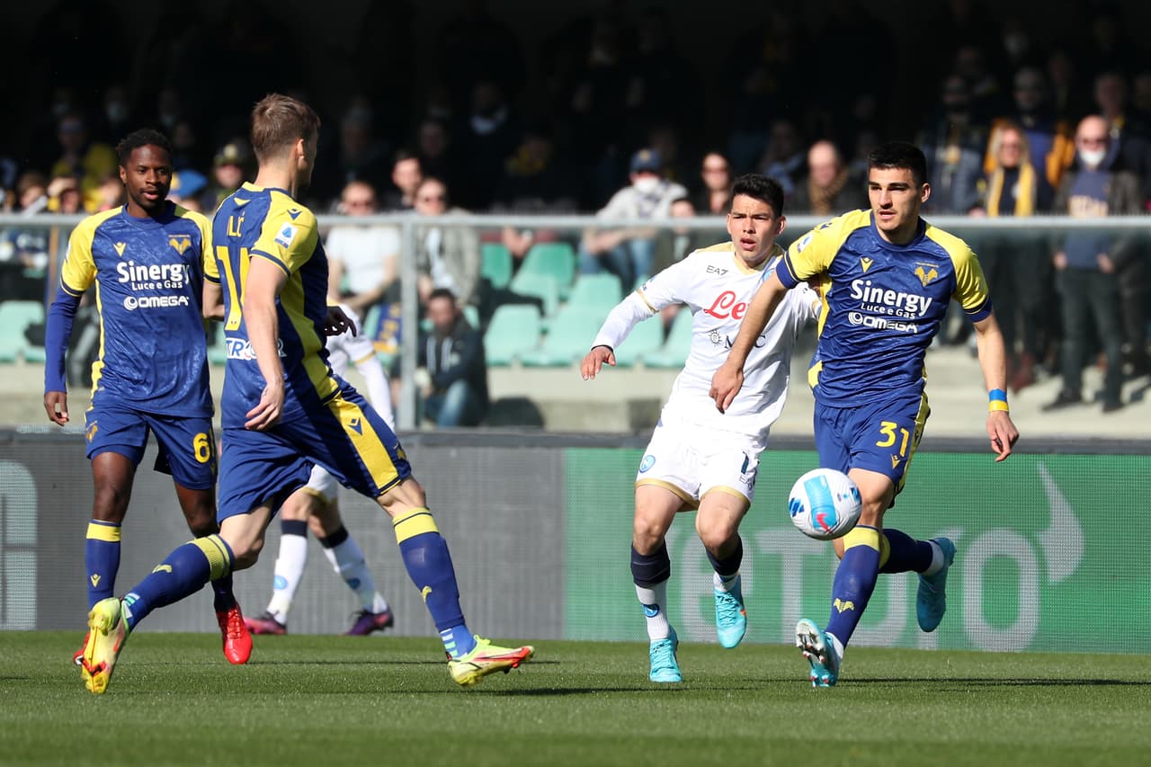 En un duelo donde el mexicano 'Chucky' Lozano jugó 63 minutos y tuvo un papel discreto, el nigeriano Victor Osimhen marcó los dos goles del Napoli, que valieron el triunfo ante Hellas Verona.