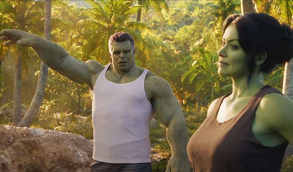 Hulk mientras entrena a She-Hulk