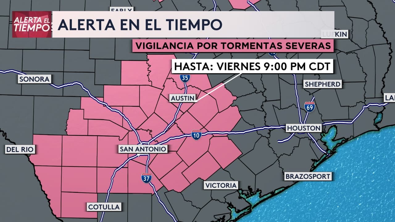 Esta tarde se activó una vigilancia de tormenta severa que estará vigente hasta las 21:00 horas de este viernes 28 de abril.