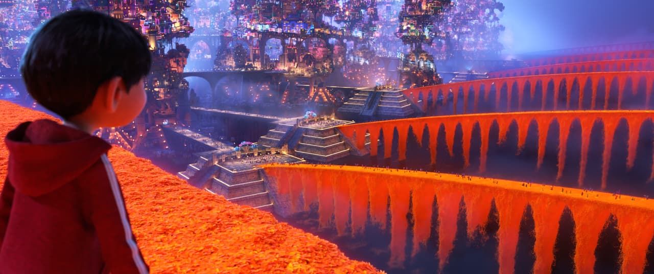 La hermosa entrada al mundo de los muertos en 'Coco' descansa sobre pirámides muy características.