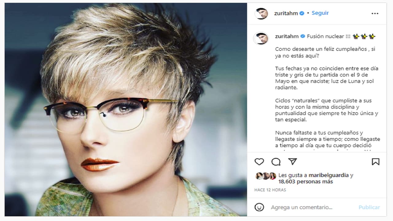 Humberto Zurita compartió esta imagen de Christian Bach en el que habría sido su cumpleaños número 63.