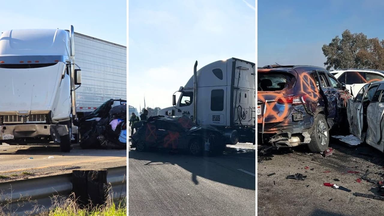 Identifican a hispano que murió en accidente de 17 vehículos en Autopista 99 de California