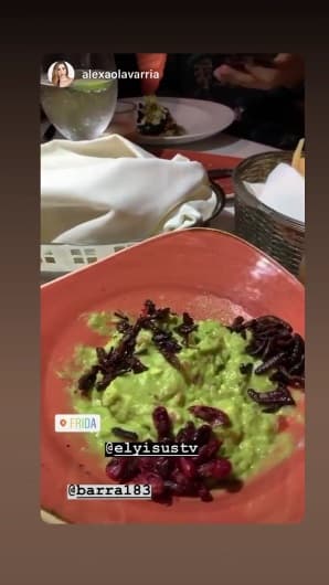 Durante el evento también tuvo la oportunidad de conocer parte de la cocina mexicana y en uno de los banquetes se encontró con el exótico manjar que vemos en esta fotografía.