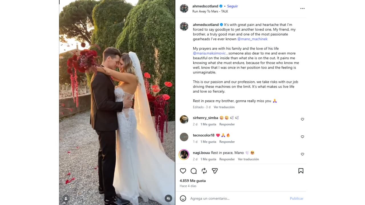 Así despidió la 'influencer' María Maksimovic a su pareja en redes.