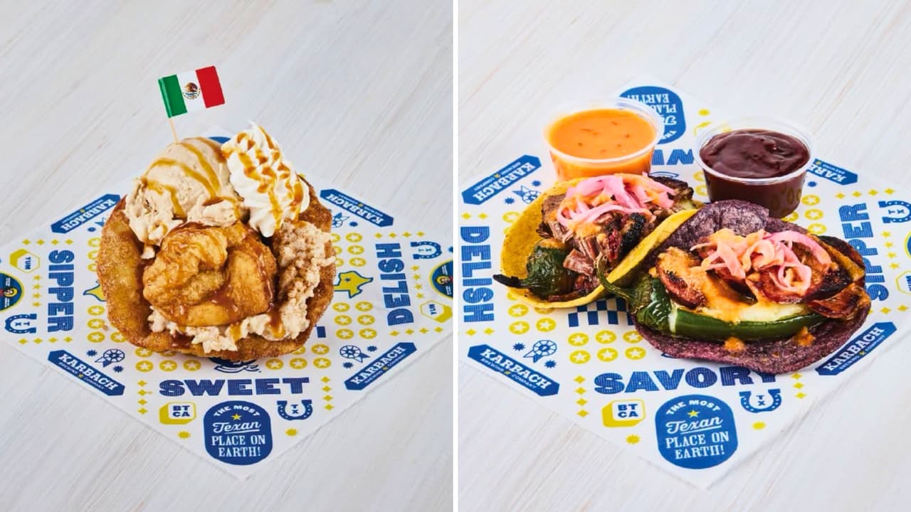 Una tortilla convertida en hamburguesa con papas, tacos rellenos de jalapeño y un flan pasado por la freidora forman parte de
<b>las 15 creaciones finalistas de los Big Tex Choice Awards de 2026,</b> el concurso gastronómico de la Feria Estatal de Texas.
<br>Cinco propuestas destacan por incorporar
<b>tacos, tortillas, pollo pastor, jalapeños, chipotle, cotija, buñuelos y flan. </b>
<br>La competencia comenzó con
<b>un récord de 77 recetas de 46 vendedores. </b>
<br>Después de una evaluación a ciegas, los jueces desconocían quién preparó cada propuesta,
<b>15 avanzaron a la final.</b>
<br>Los ganadores
<b>serán anunciados el 18 de agosto.</b>
<br>
<a href="https://www.whatsapp.com/channel/0029VafZxTzGpLHXXhtL0Y3A" target="_blank">📲 Únete a nuestro canal de WhatsApp: Haz clic aquí para estar al tanto de las últimas noticias e historias de tu comunidad</a>