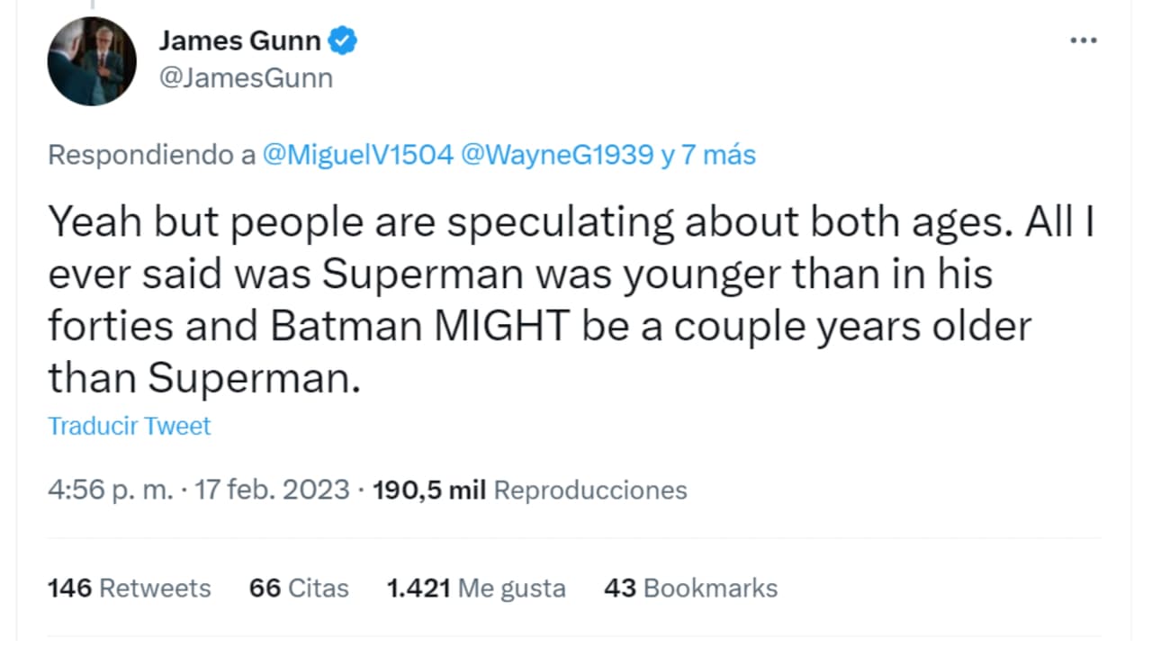 James Gunn en Twitter.