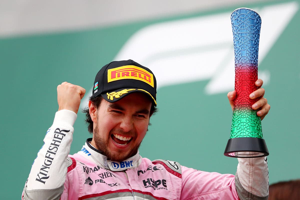 En este 2018, Checo Pérez ha tenido hasta el momento un podio, de nuevo en Baku en el Gran Premio de Azerbaiyán donde fue tercero.