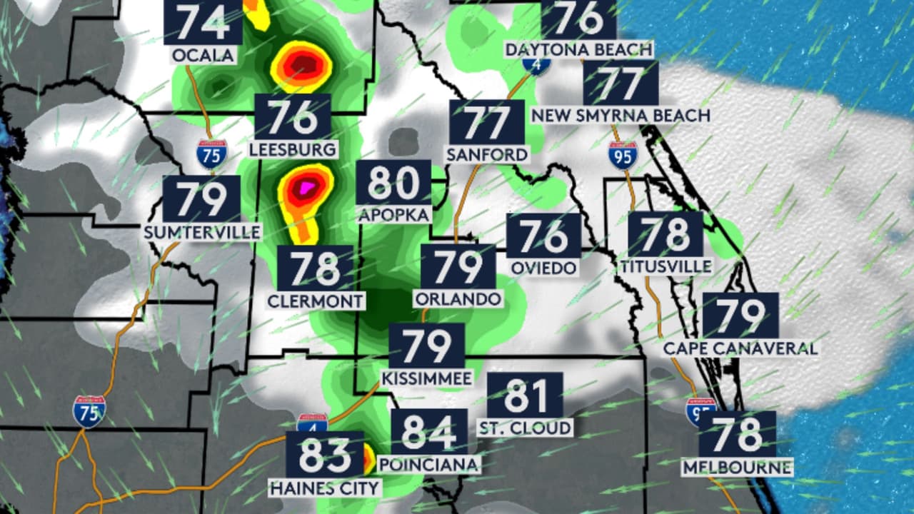 Tormentas aisladas repiten esta tarde en Florida Central: lista de ciudades y el pronóstico para el fin de semana
