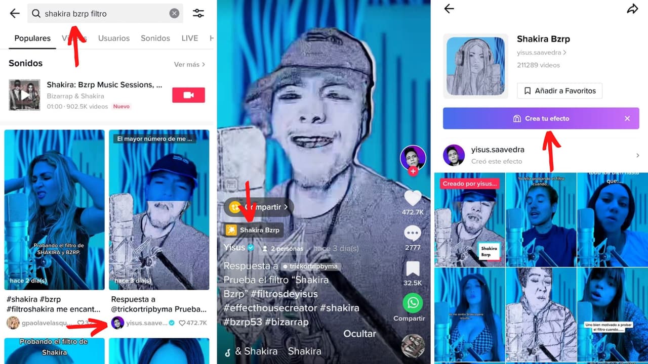 Paso a paso de cómo usar el filtro de Shakira en TikTok