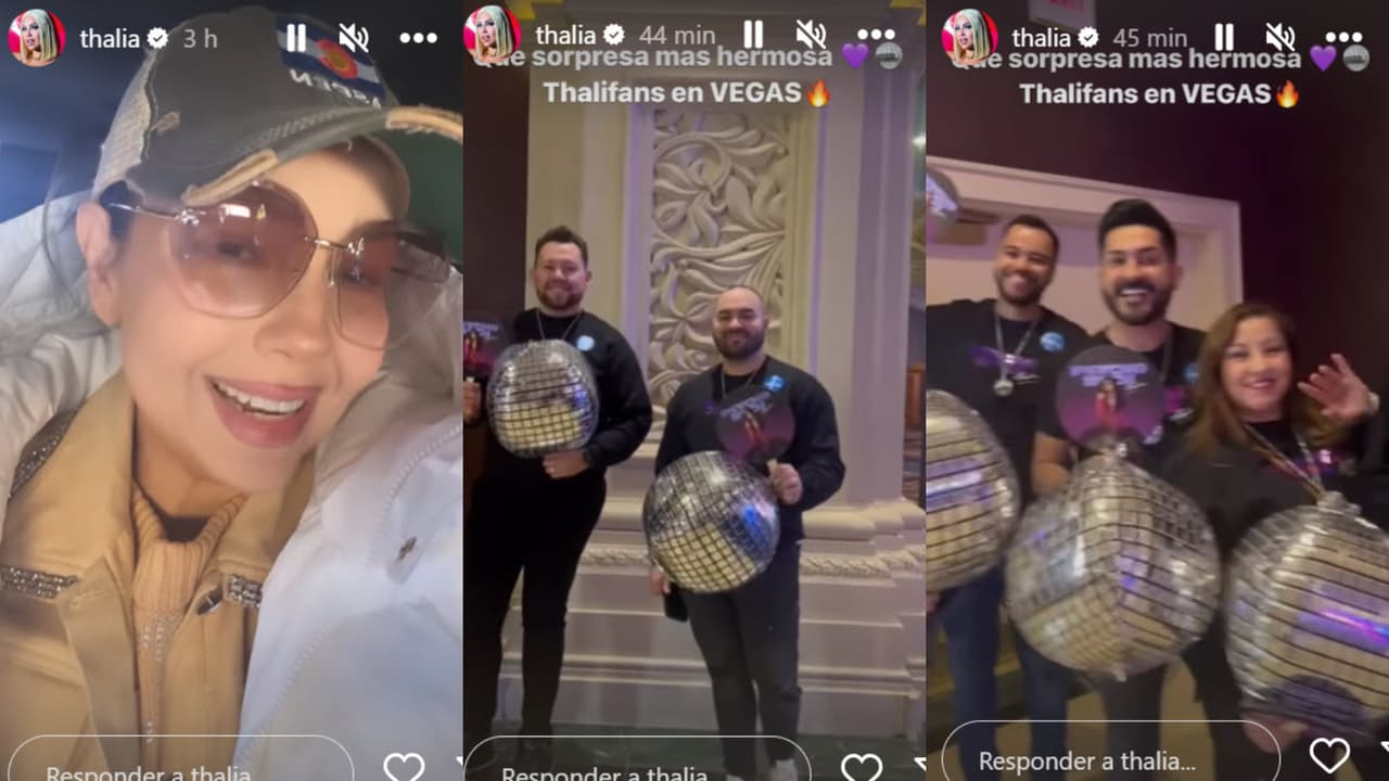 Fans de Thalía salieron a su paso para animarla a solo horas de que inicien los Latin GRAMMY 2022.