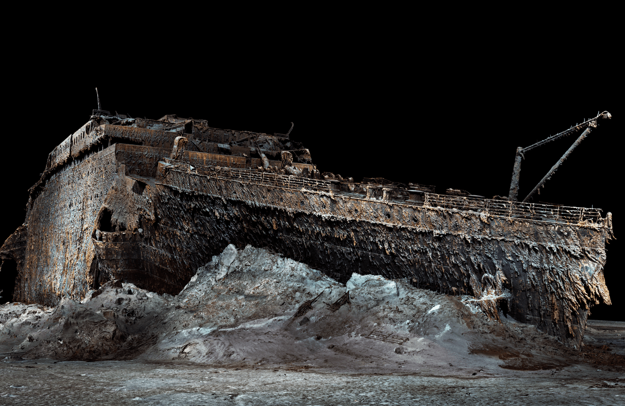 La proa del gemelo digital del Titanic.