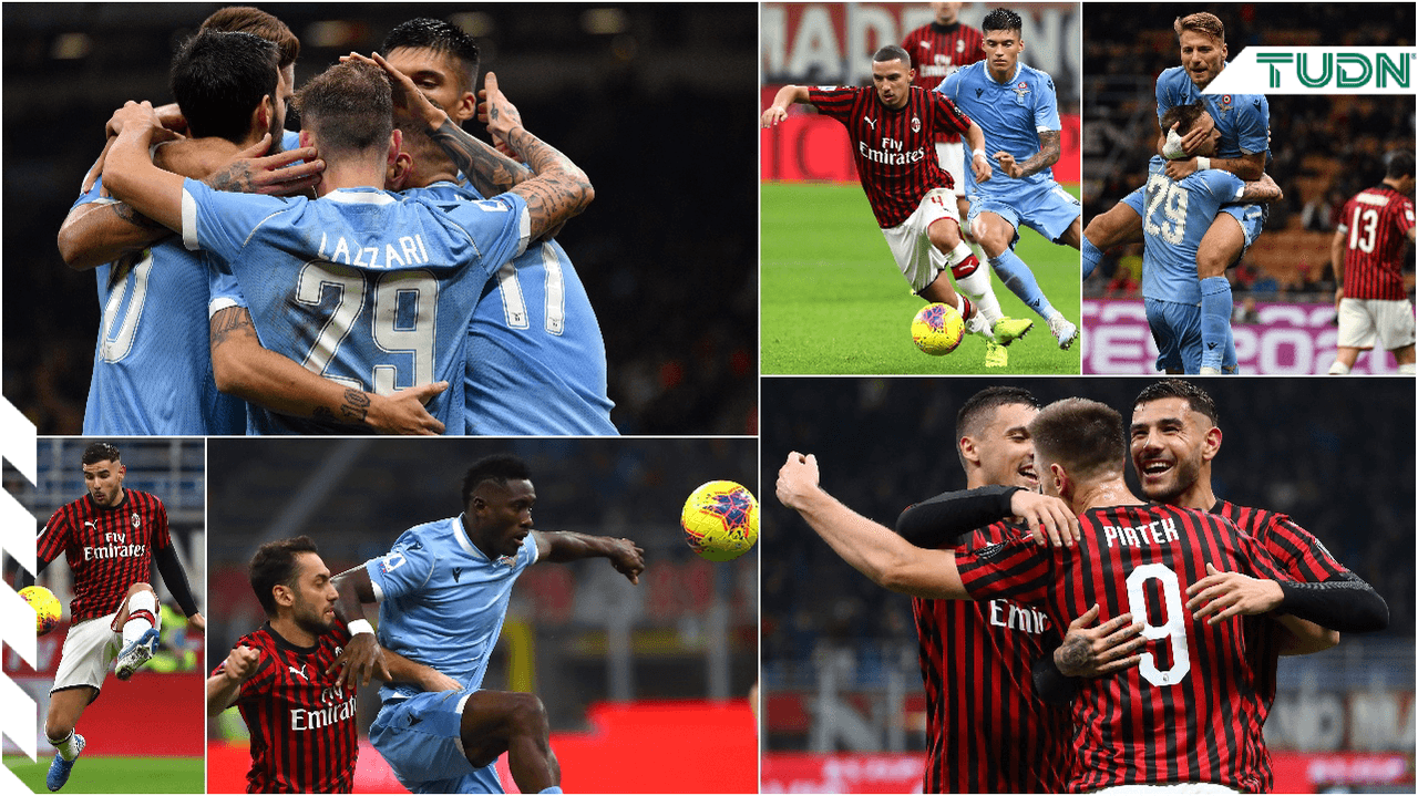 Partido muy disputado donde el Lazio se impuso a Milan con goles de Ciro Immobile y Joaquín Correa.