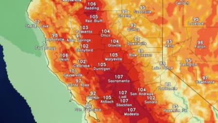 Hasta 113°F: advierten de ola de calor en el norte de California a partir de este viernes