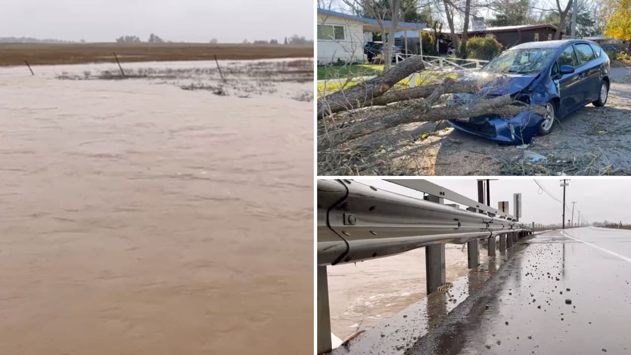 Inundaciones en el norte de California: rescatan a decenas de personas de sus autos y hay miles sin electricidad