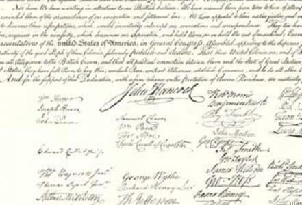 La Declaración de Independencia se firmó en Filadelfia en 1776.