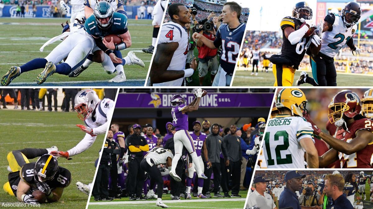 Eagles-Rams, Texans-Patriots y Steelers-Jaguars serán algunos de los partidos más destacados de la temporada 2018 de la NFL.
