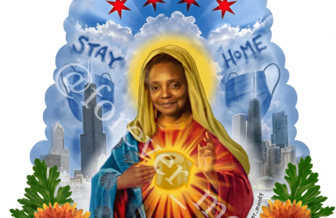 Piden que se retire del mercado la veladora de "Nuestra Señora de la Cuarentena" con el rostro de la alcaldesa de Chicago