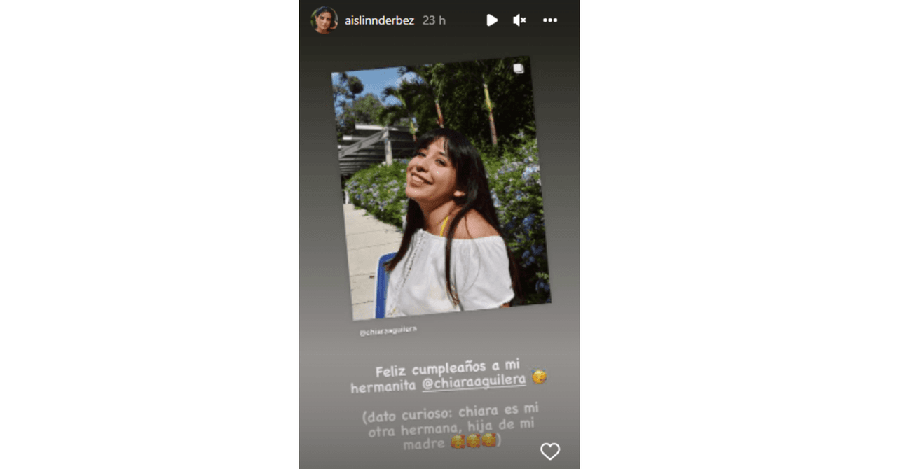 Chiara Aguilera, media hermana de Aislinn Derbez