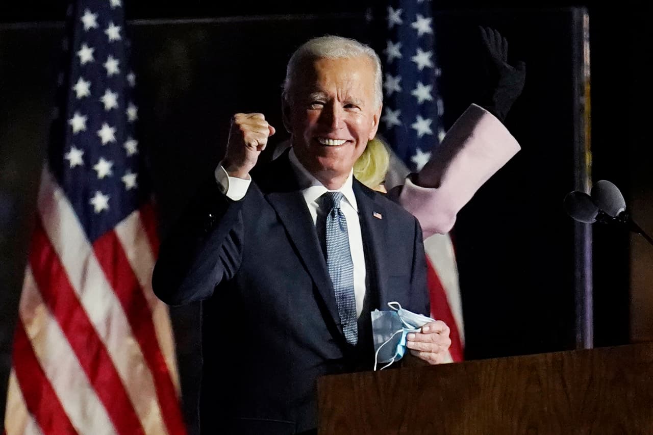 Joe Biden habló al país desde Wilmington, Delaware. Allí pidió paciencia a sus partidarios