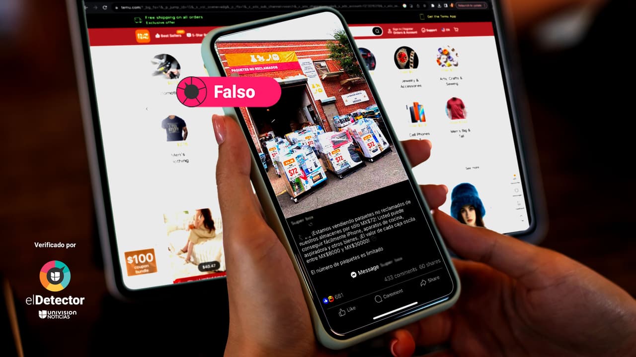 Es falso que Temu ofrece esos supuestos “paquetes no reclamados” a 72 pesos mexicanos