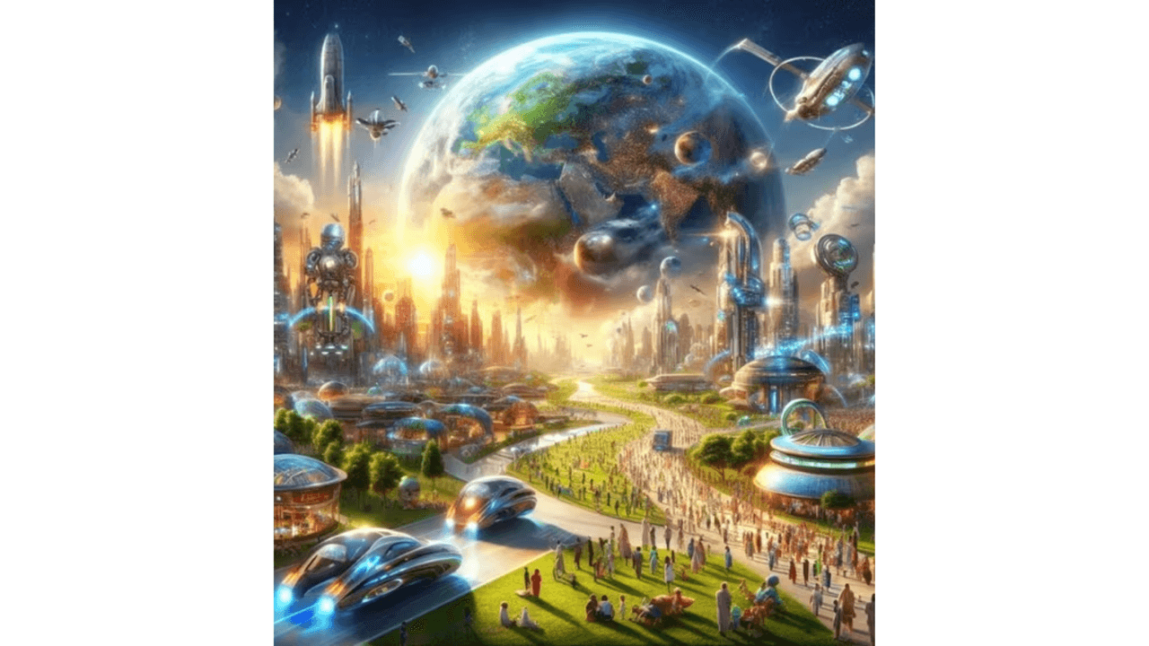 Así sería el futuro de la humanidad en mil años, según la IA.