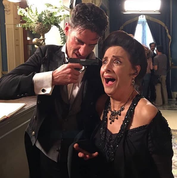 El buen humor siempre reinó en las grabaciones y hasta bromas hacían.