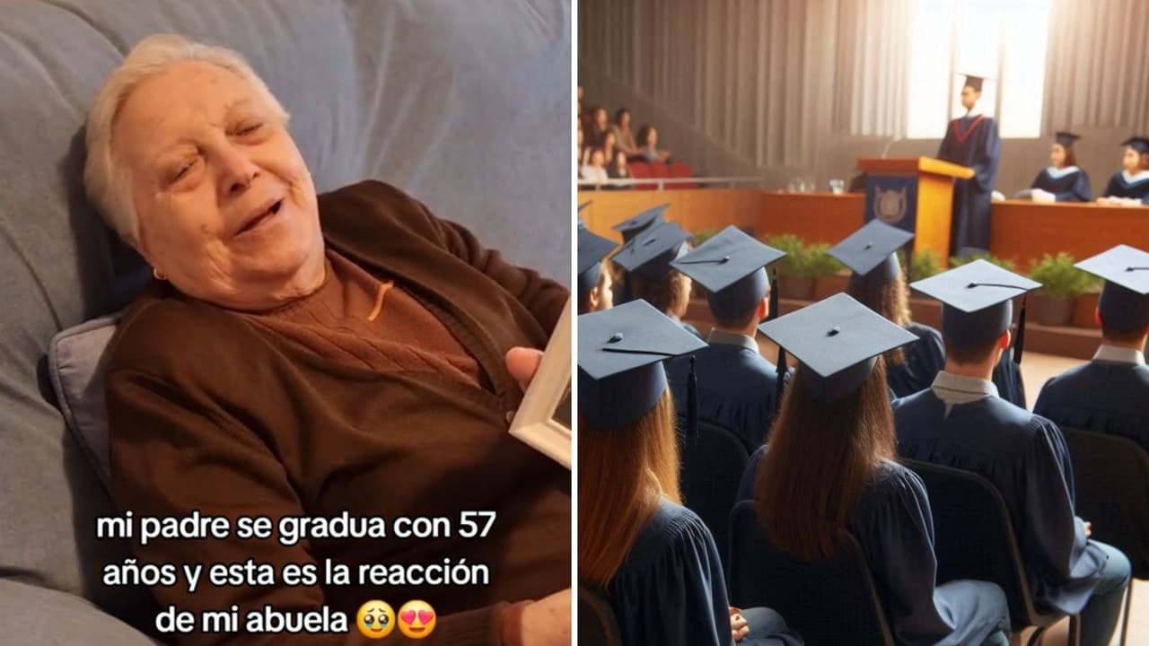 Abuelita con Alzheimer reconoce a su hijo en su graduación: "Su cara de orgullo lo dice todo"