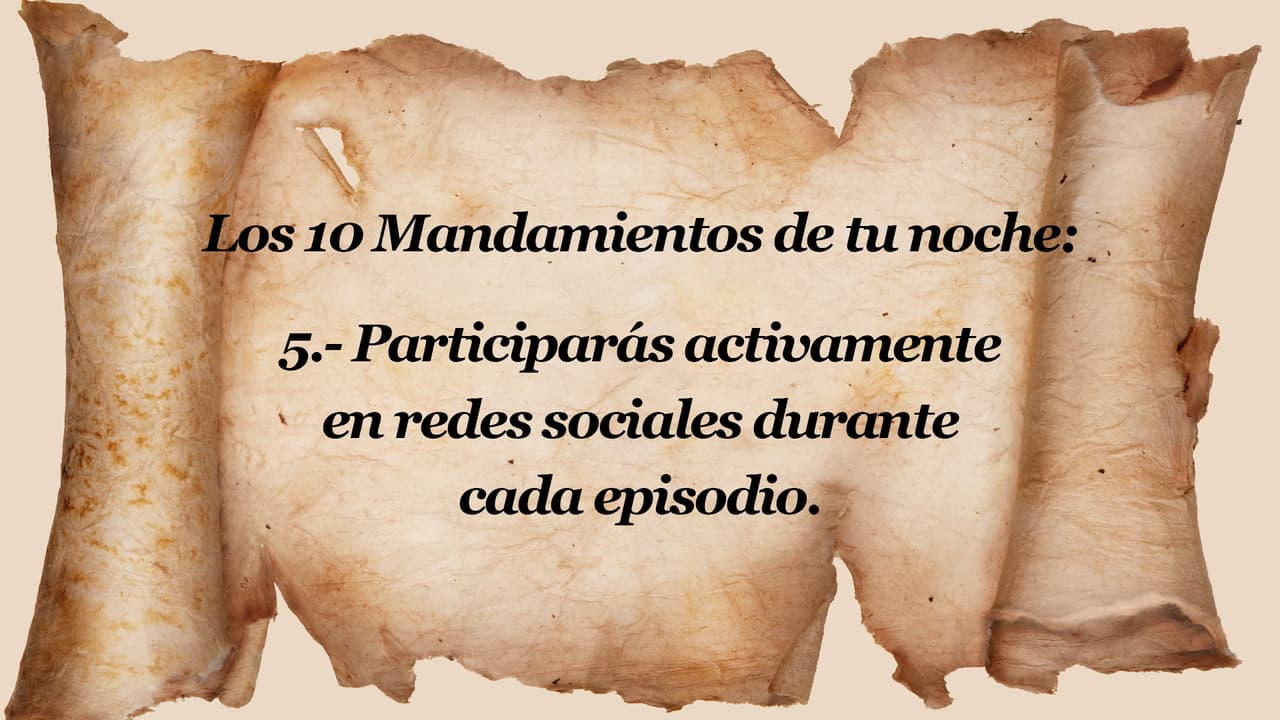Repasa las tareas que cada amante de 'Los 10 Mandamientos' debe practicar cada noche.