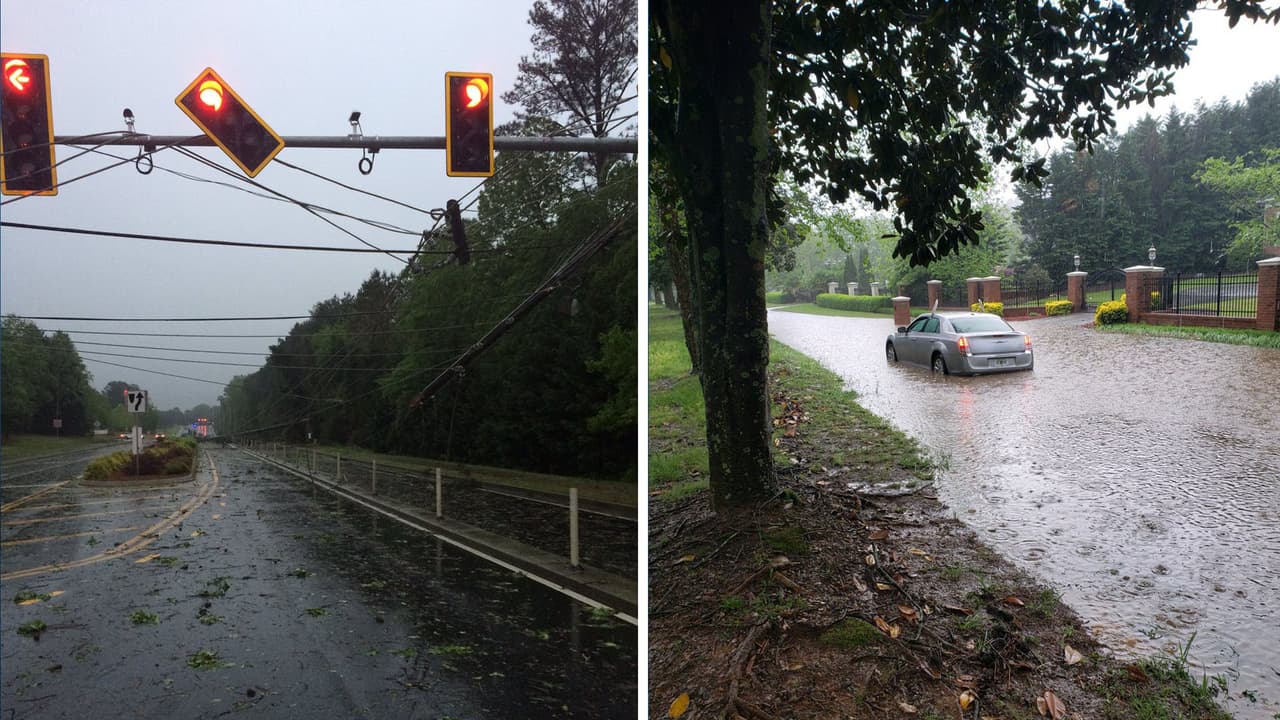 Tormentas causan estragos en Georgia, dejan muertos en otros estados y van hacia Las Carolinas