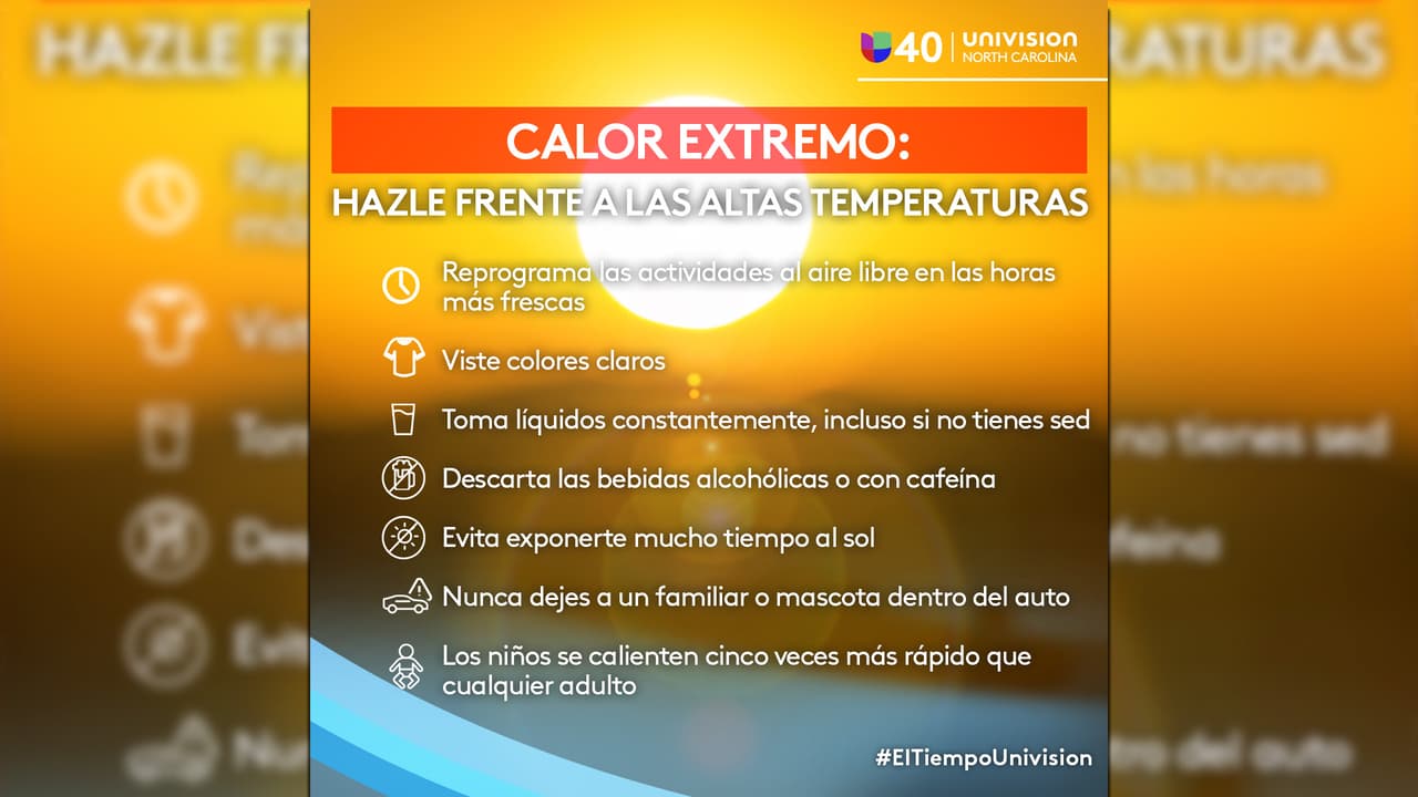 Recomendaciones ante las altas temperaturas.