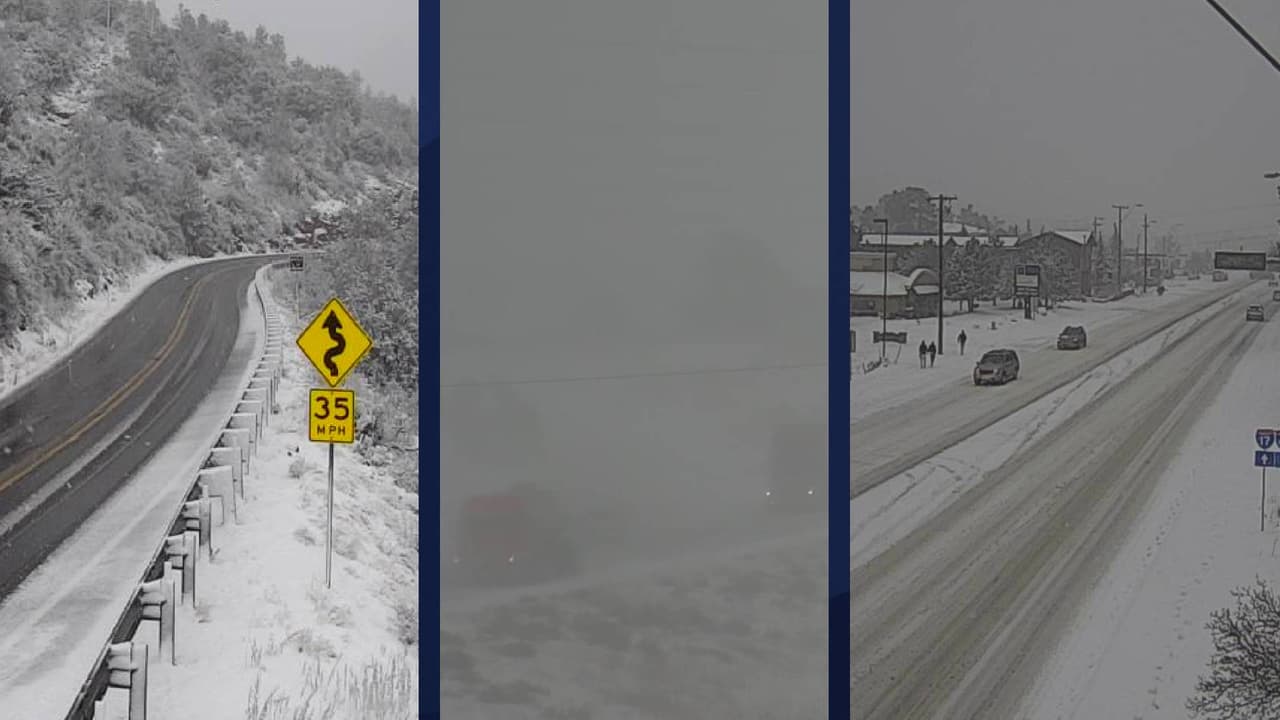 Tormenta invernal obliga cierre de autopistas al norte de Arizona hasta nuevo aviso