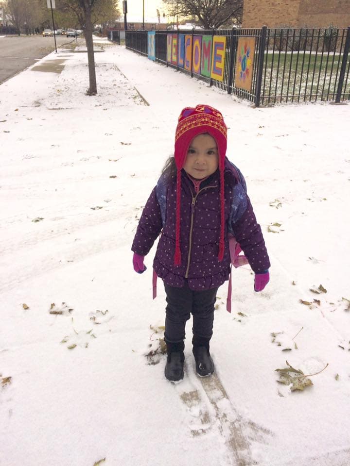 La Ciudad de los Vientos se pintó de blanco este viernes con la primera nevada del año que dejó un poco de acumulación en las calles y nos regaló fotos que parecen salidas de una postal.