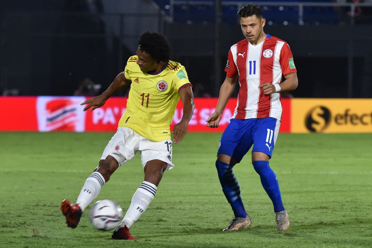 Paraguay no logró aguantar la ventaja y Juan Cuadrado marcó para que Colombia rescatara un punto.