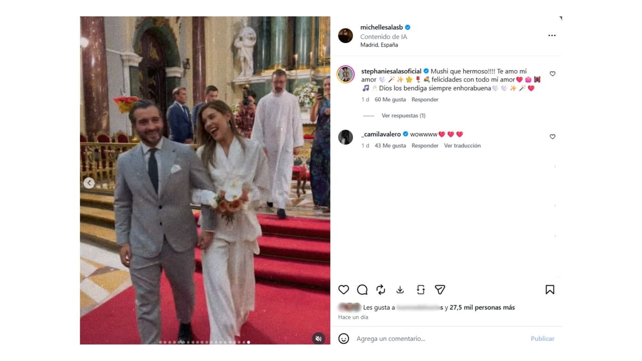 Michelle Salas se casó en octubre de 2023 con Danilo Díaz Granados.