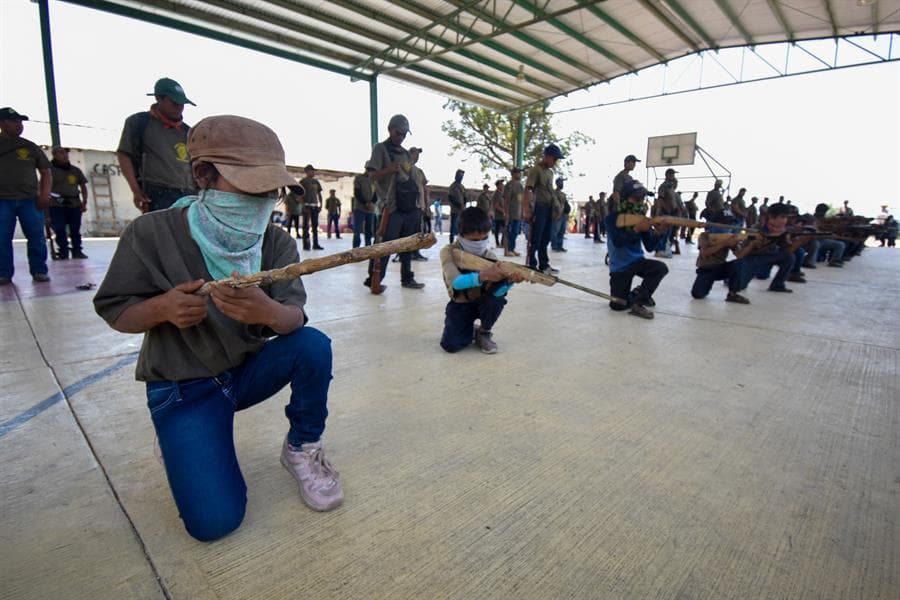 <b>Este sábado.</b> Se integraron en la policía comunitaria en el municipio José Joaquín de Herrera, en la Montaña Baja del sureño estado mexicano de Guerrero.