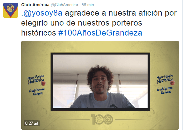 Guillermo Ochoa agradeció a la afición del América