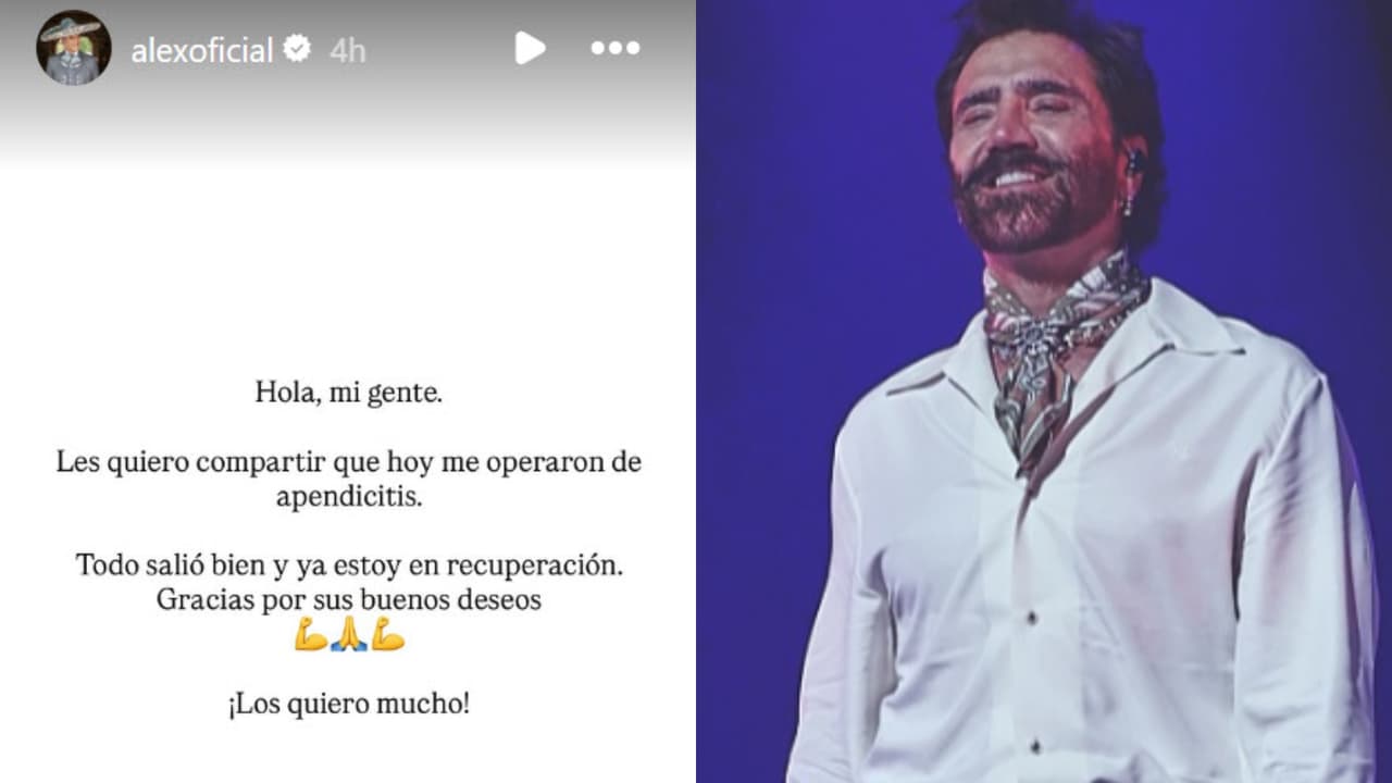 Con este mensaje, Alejandro Fernández confirmó que fue operado de "apendicitis".