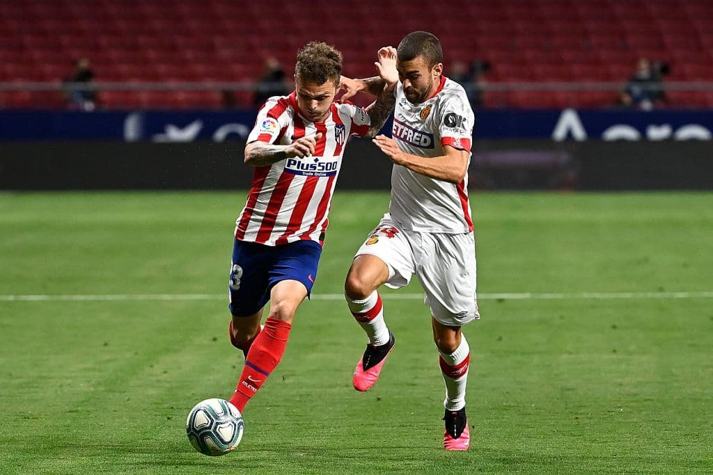 Al 15’ se perdía la más clara del partido, al momento, para los Colchoneros; la zaga de Mallorca estaba defendiendo con todo lo que podía. Carrasco y Morata eran de los más peligrosos en el ataque.