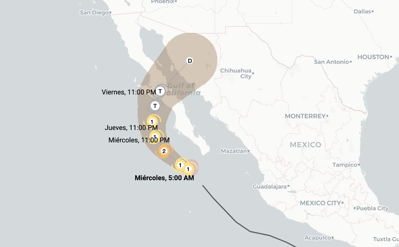 Tormenta tropical Lorena | Trayectoria en vivo: se convierte en ciclón pos-tropical