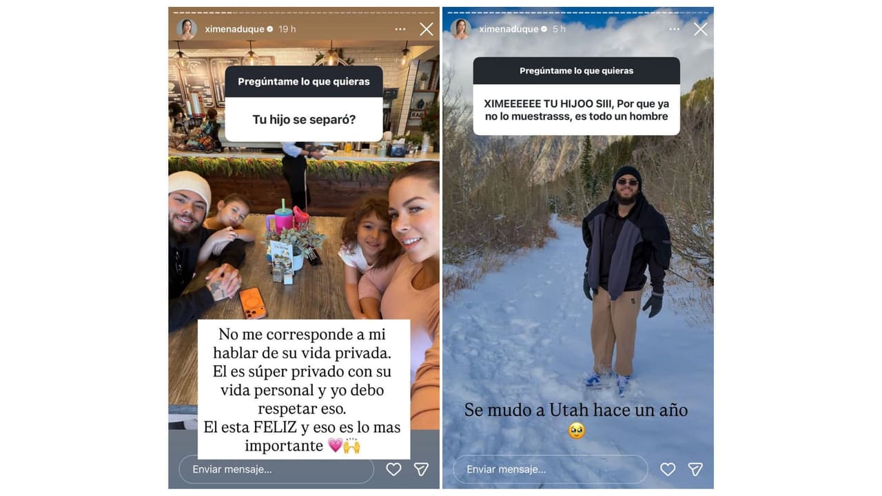 Cristian Carabias es el hijo mayor de Ximena Duque.