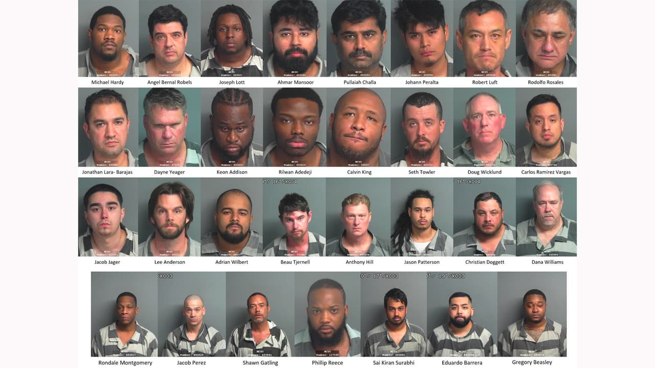 Arrestan a 30 sospechosos de tráfico de personas durante operativo en el condado Montgomery