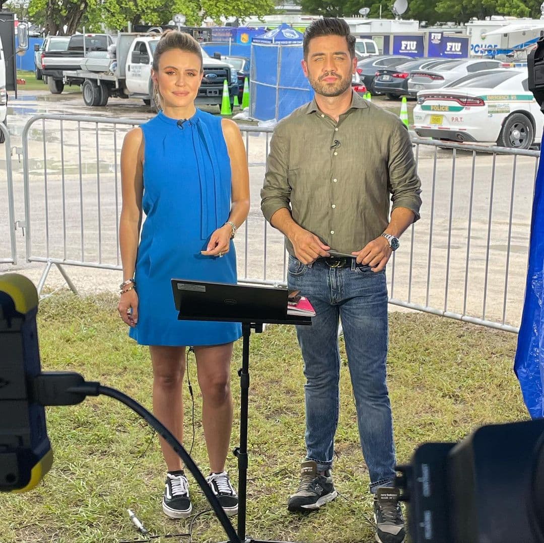 La vimos con su 'pancita' en coberturas especiales como el colapso del edificio en Surfside, Florida.