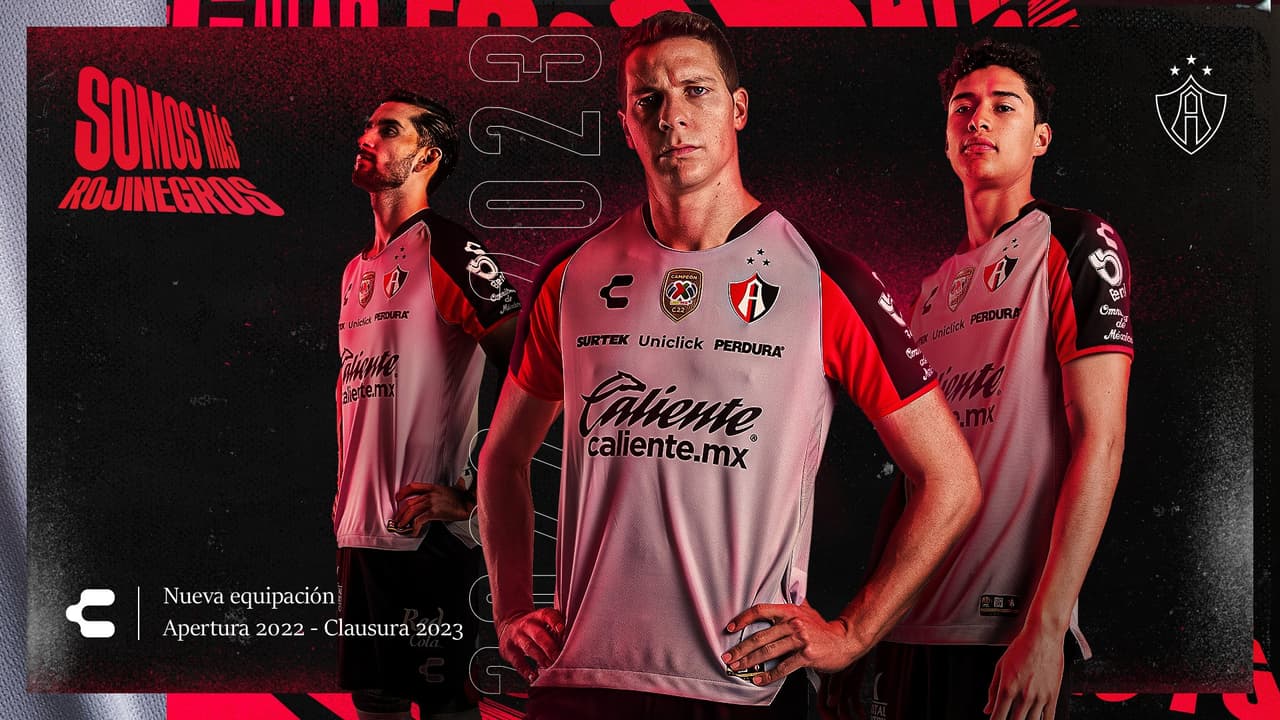 Uniforme de visitante de Atlas para el Apertura 2022 y Clausura 2023.