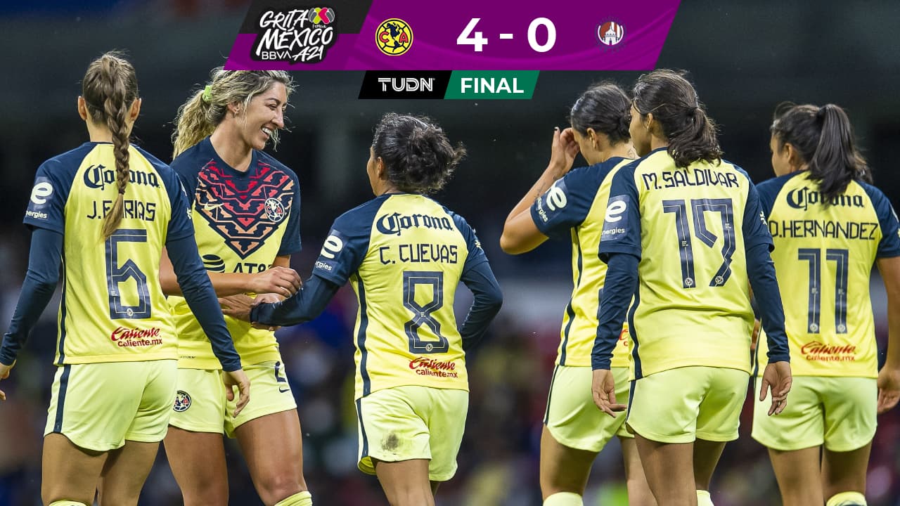 América 4-0 Atlético de San Luis, Femenil: resultado, goles y videos