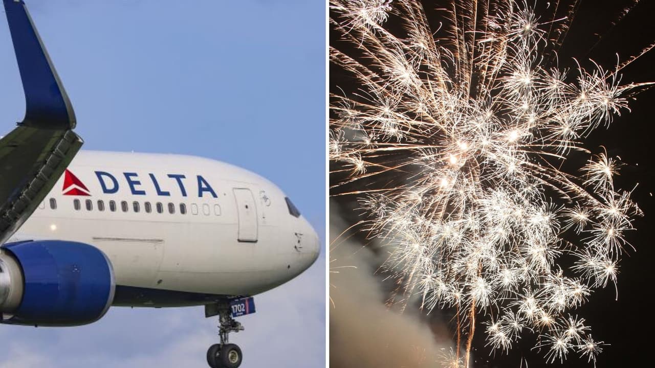 Avión de Delta que cubría la ruta Atlanta-Chicago fue alcanzado por un fuego artificial durante el aterrizaje